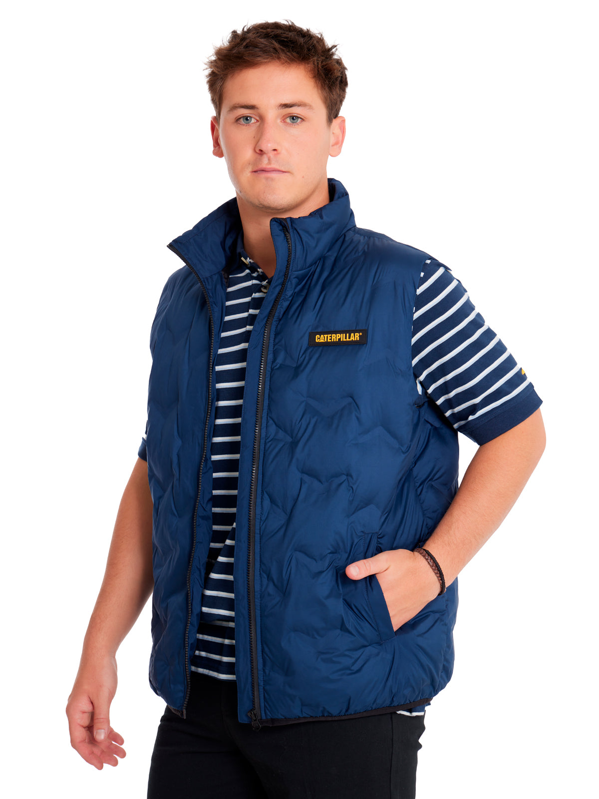 Chaqueta Sin manga Casual Hombre BONDED MEDIUM WEIGHT INSULATED VEST Azul CAT