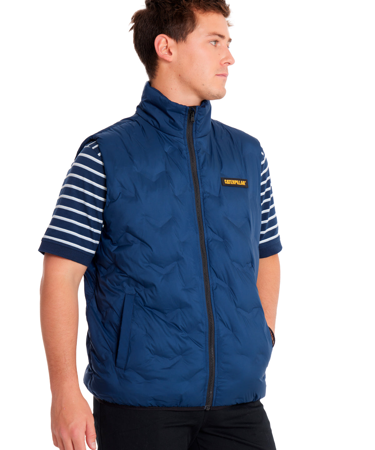 Chaqueta Sin manga Casual Hombre BONDED MEDIUM WEIGHT INSULATED VEST Azul CAT