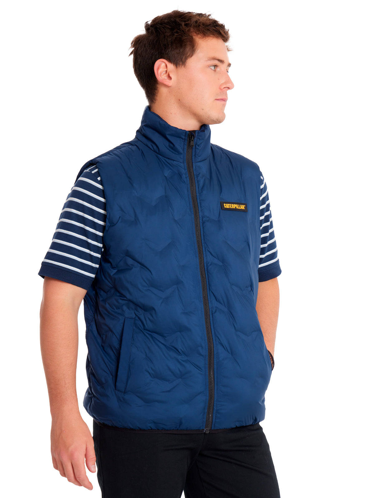 Chaqueta Sin manga Casual Hombre BONDED MEDIUM WEIGHT INSULATED VEST Azul CAT