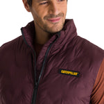 Chaqueta Sin Mangas Hombre Bonded Granate CAT