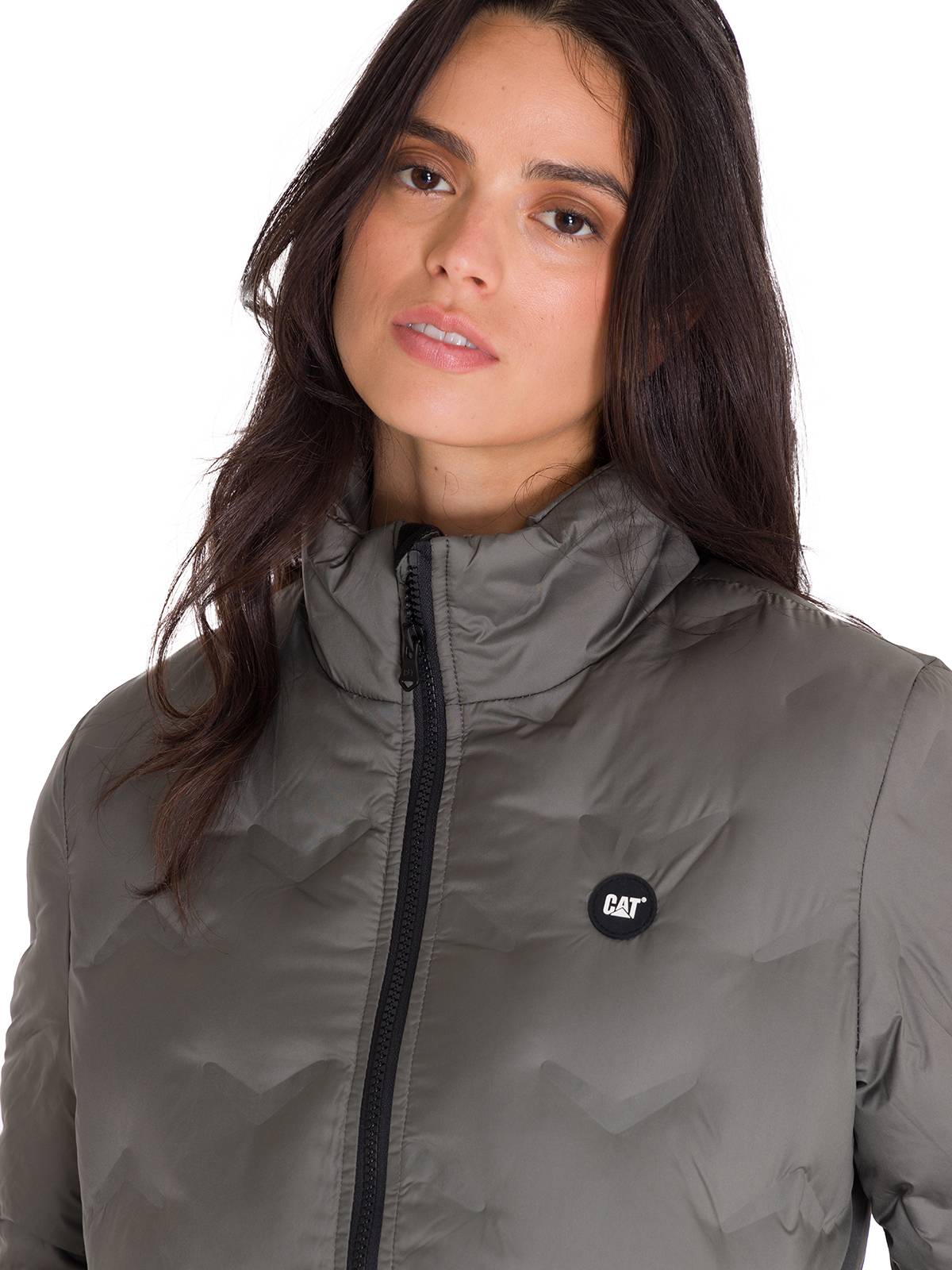 Parka Manga Larga Mujer W Bonded Medium Weight Insulated Gris Cat
