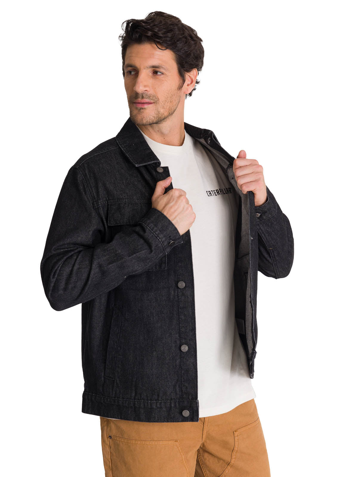 Chaqueta de Jeans Hombre Denim Work Negro CAT