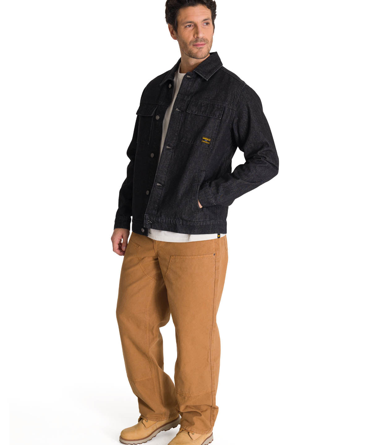 Chaqueta de Jeans Hombre Denim Work Negro CAT