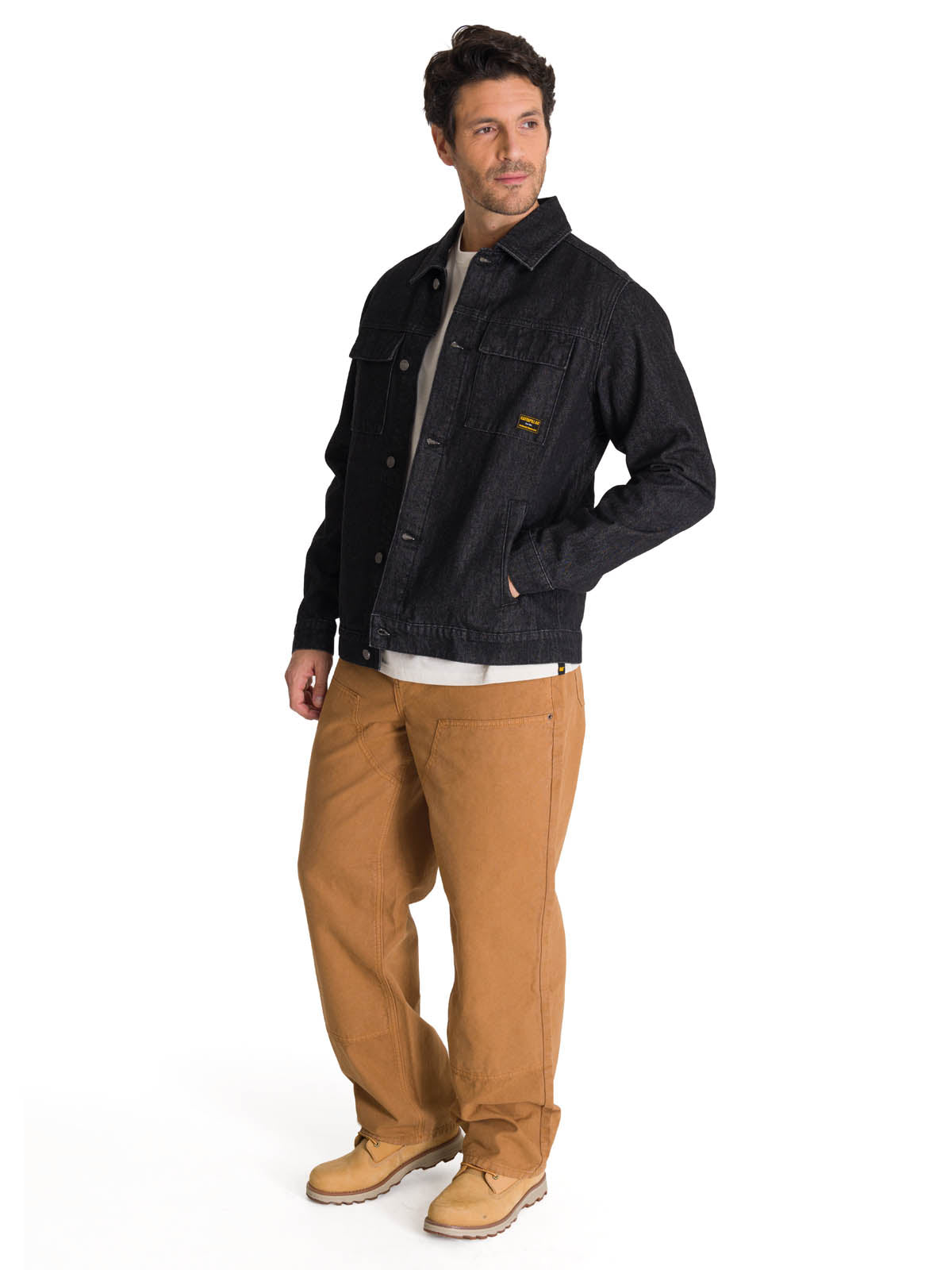 Chaqueta de Jeans Hombre Denim Work Negro CAT