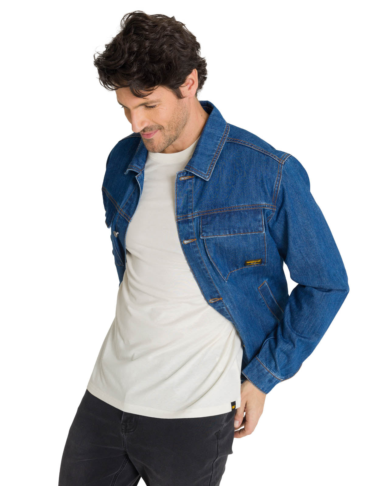 Chaqueta de Jeans Hombre Denim Work Azul CAT