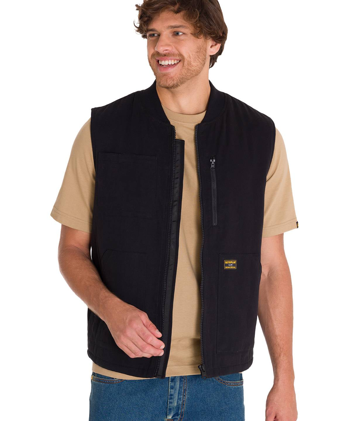 Chaqueta Sin Mangas Hombre UTILITY SHERPA LINED VEST Negra Cat