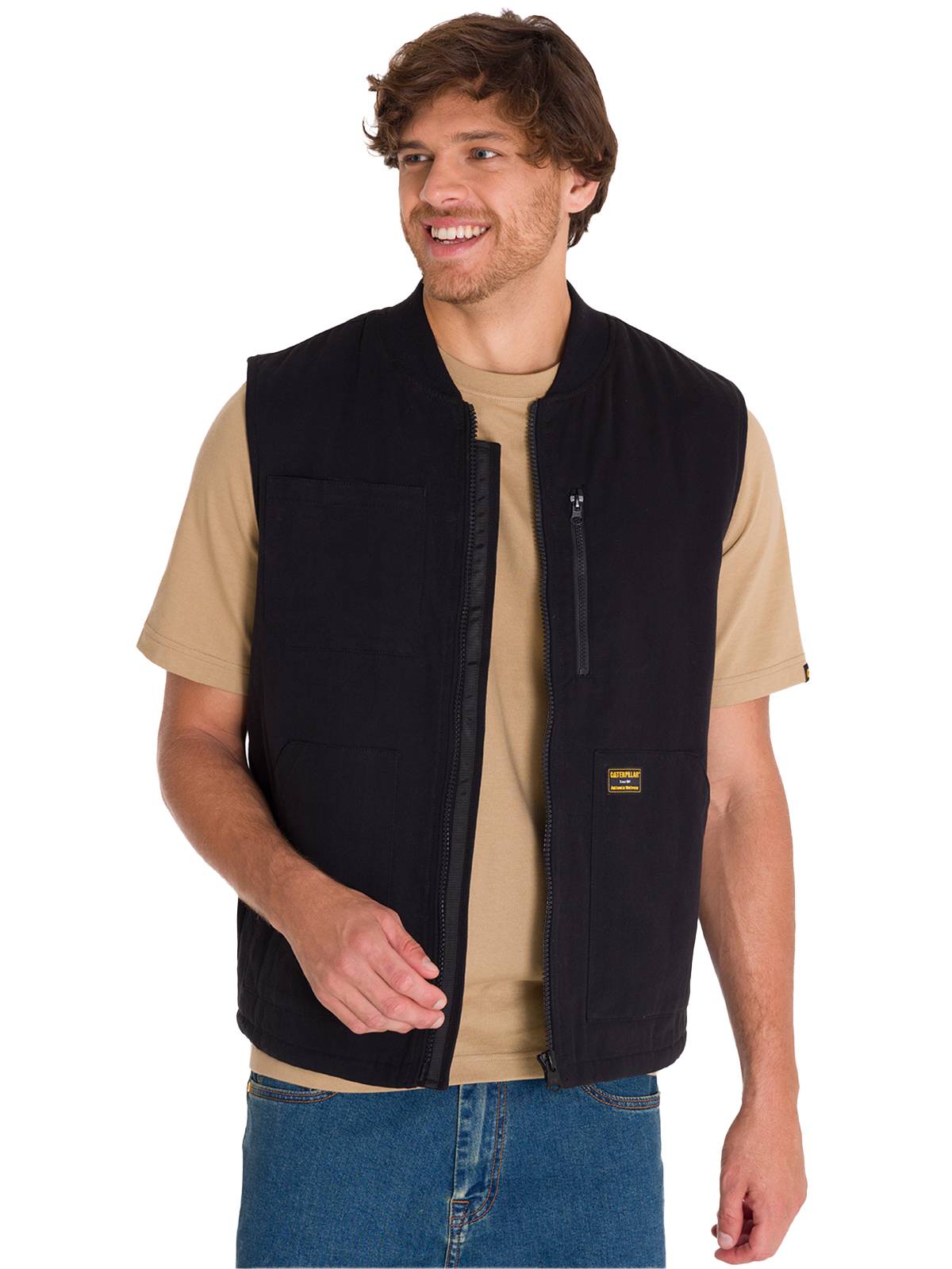 Chaqueta Sin Mangas Hombre UTILITY SHERPA LINED VEST Negra Cat