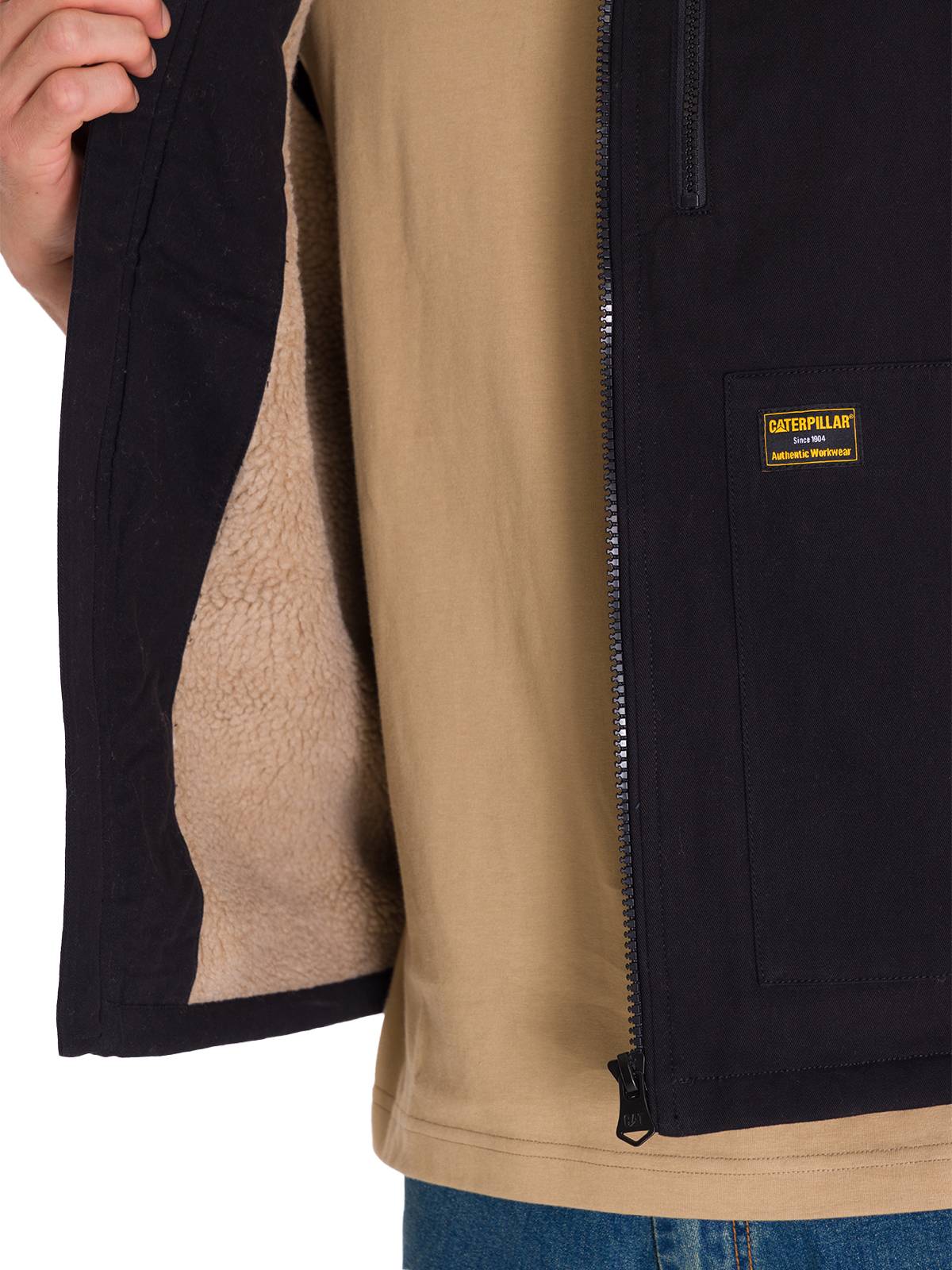 Chaqueta Sin Mangas Hombre UTILITY SHERPA LINED VEST Negra Cat