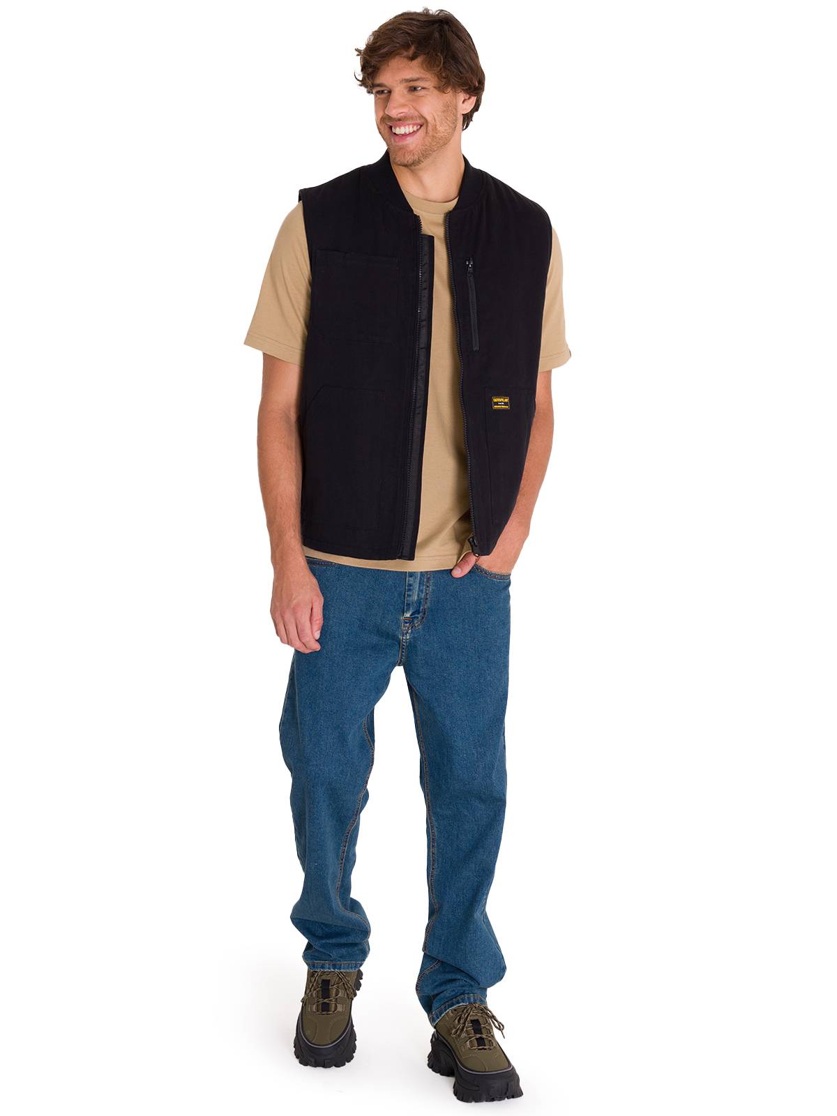 Chaqueta Sin Mangas Hombre UTILITY SHERPA LINED VEST Negra Cat