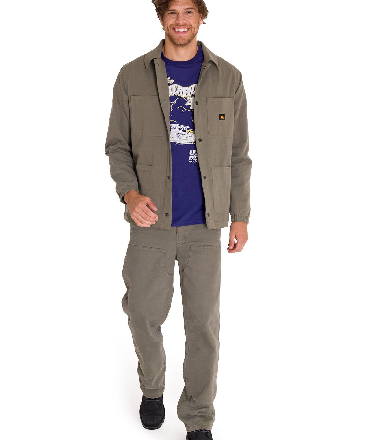 Chaqueta Manga Larga Hombre SNAP FRONT COACH Oliva Cat