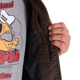 Chaqueta Manga Larga Hombre WAXED CHORE Café Oscura Cat