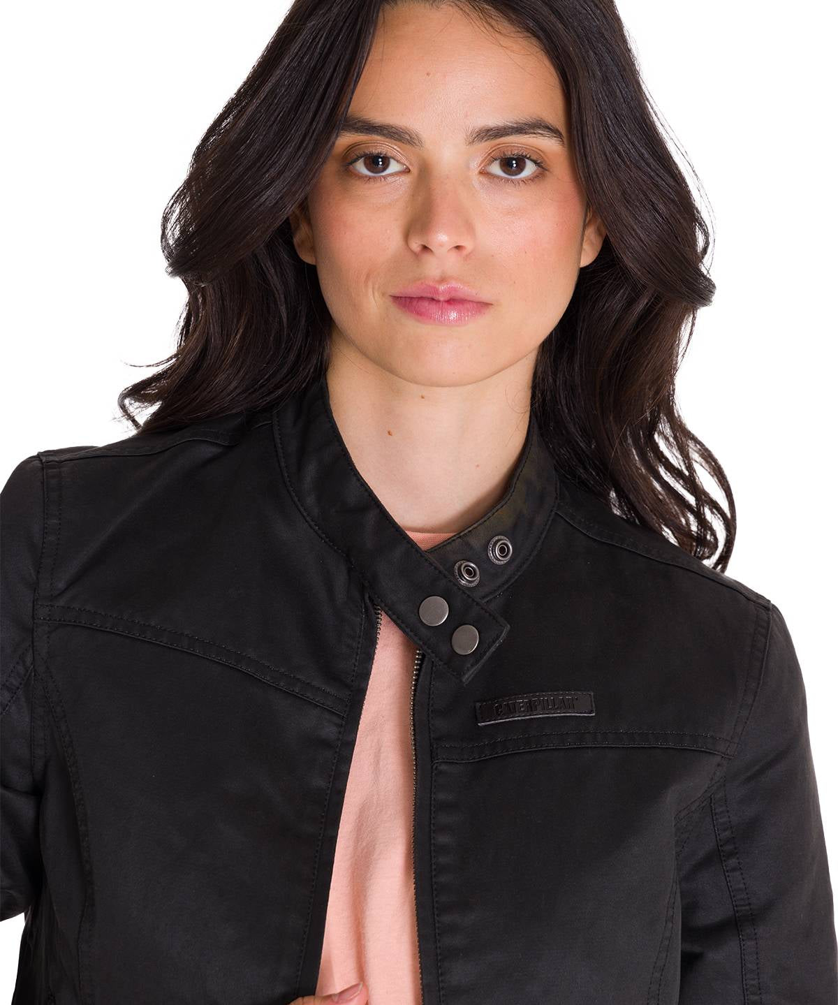 Chaqueta Manga Larga Casual Mujer WAXED MOTO Negra Cat