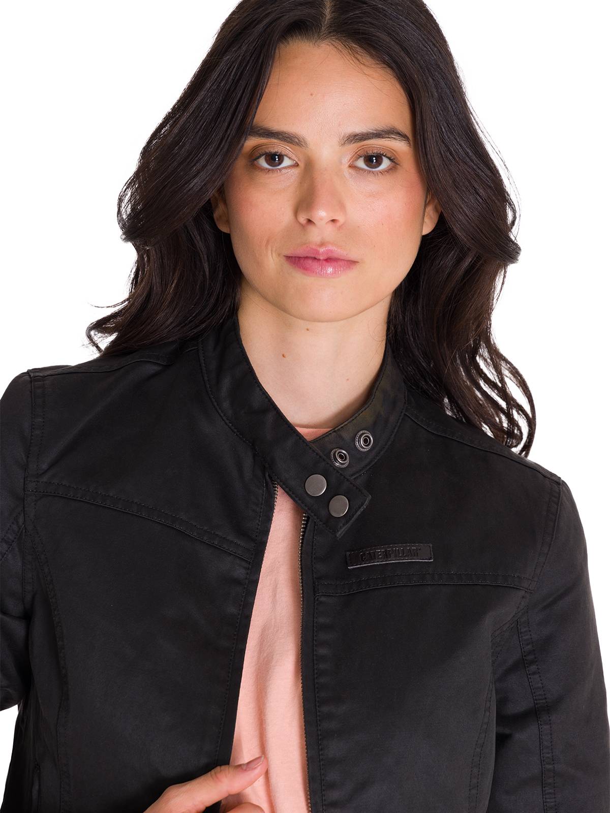 Chaqueta Manga Larga Casual Mujer WAXED MOTO Negra Cat