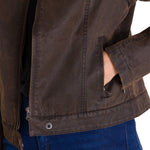 Chaqueta Manga Larga Casual Mujer WAXED MOTO Café Oscura Cat