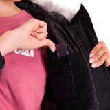 Chaqueta Manga Larga Casual Mujer MEDIUMWEIGHT INSULATED FAUX FUR HOODED Negra Cat