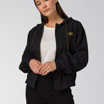 Chaqueta Con Gorro Manga Larga Mujer Utility Negro CAT