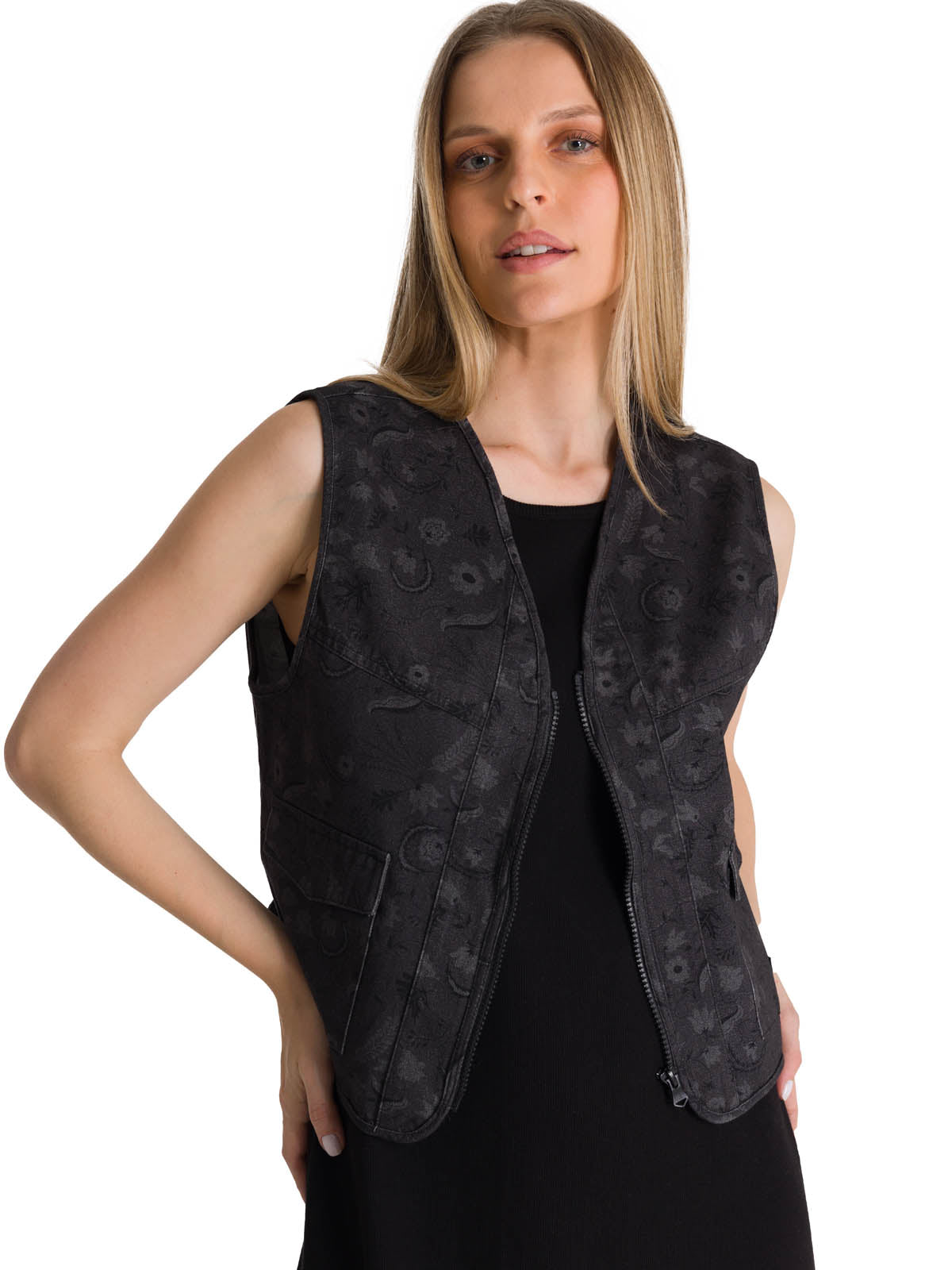 Chaqueta Sin Mangas Mujer Utility Vest Negro CAT