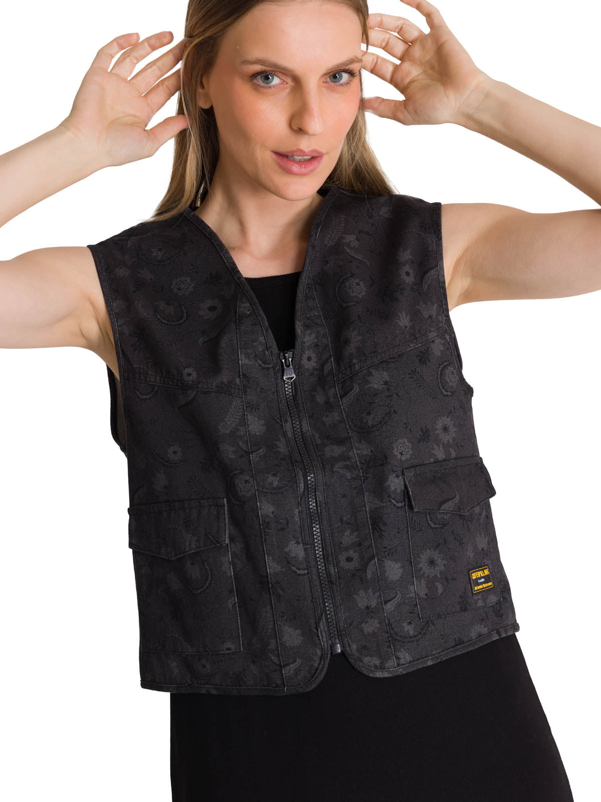 Chaqueta Sin Mangas Mujer Utility Vest Negro CAT