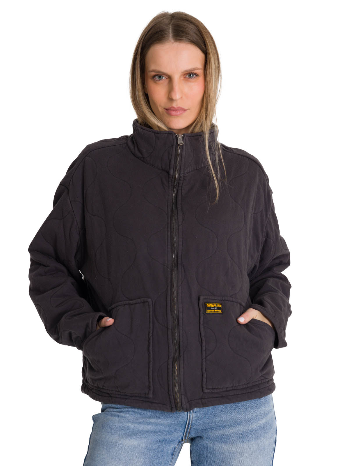 Chaqueta Mujer Cozy Quilted Oversized Azul CAT
