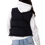 Chaqueta Vest Mujer Cropped Puffer Vest Negro CAT