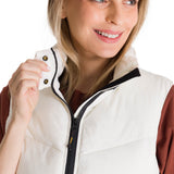 Chaqueta Vest Mujer Cropped Puffer Vest Blanco CAT