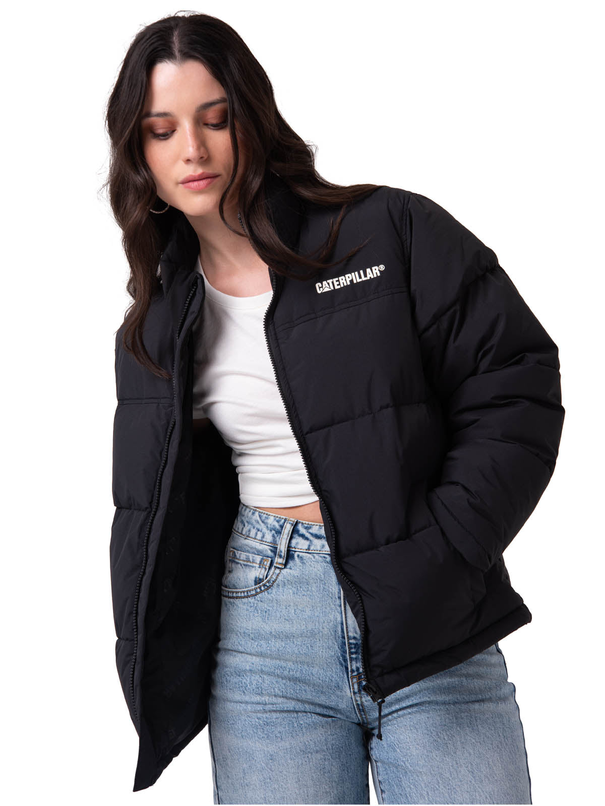 Parka Manga Larga Mujer Heavyweight Insulation Negro CAT