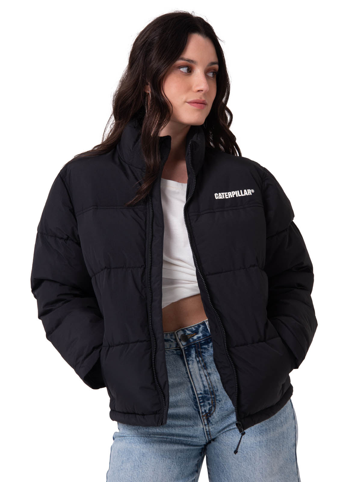 Parka Manga Larga Mujer Heavyweight Insulation Negro CAT