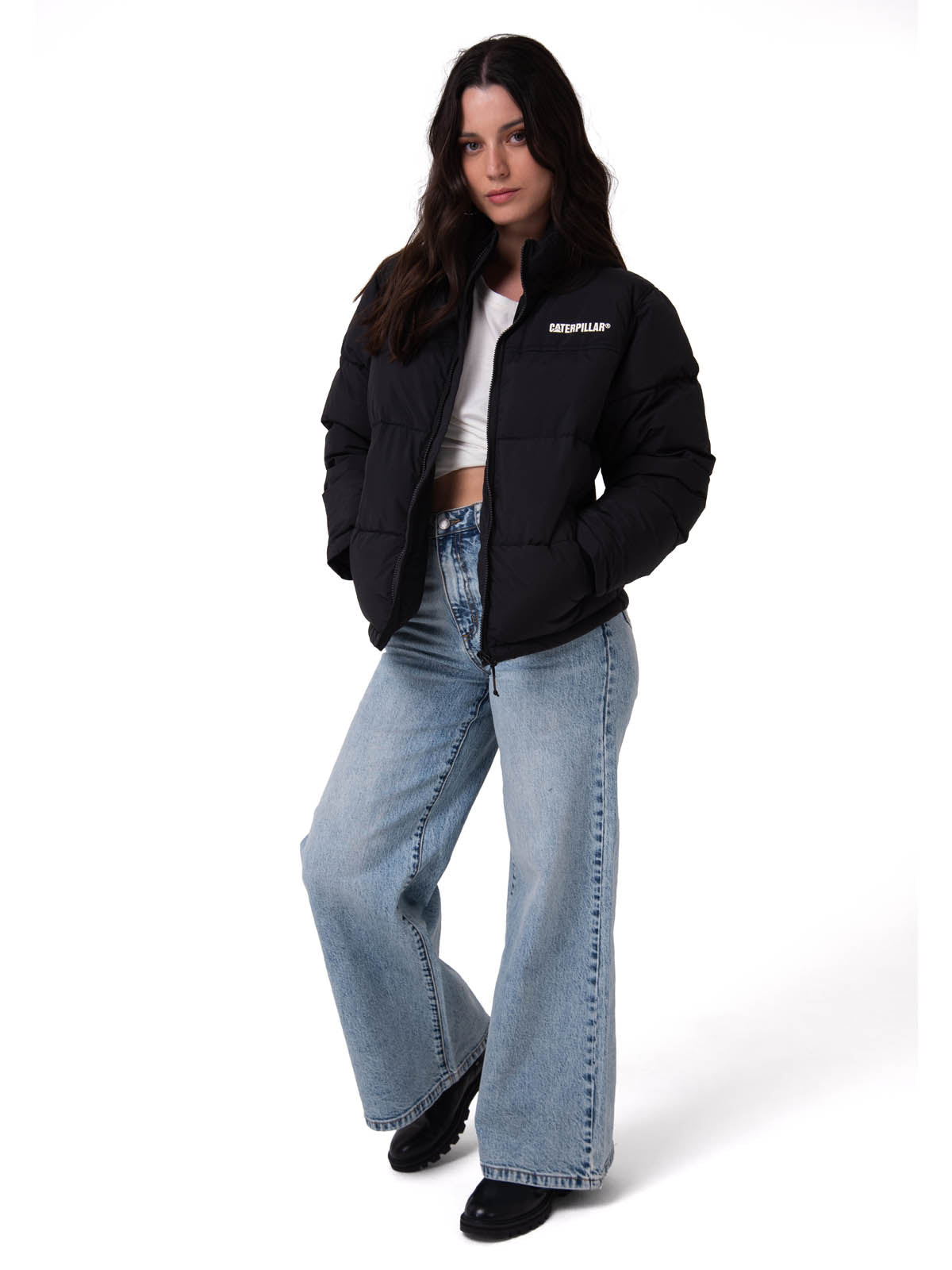 Parka Manga Larga Mujer Heavyweight Insulation Negro CAT