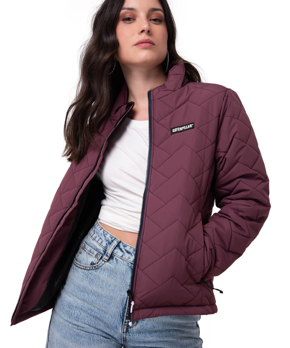 Parka Manga Larga Mujer Mediumweight Insulation Burdeo CAT