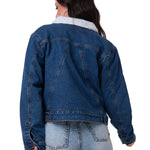 Chaqueta Jeans Mujer Sherpa Lined Azul Cat