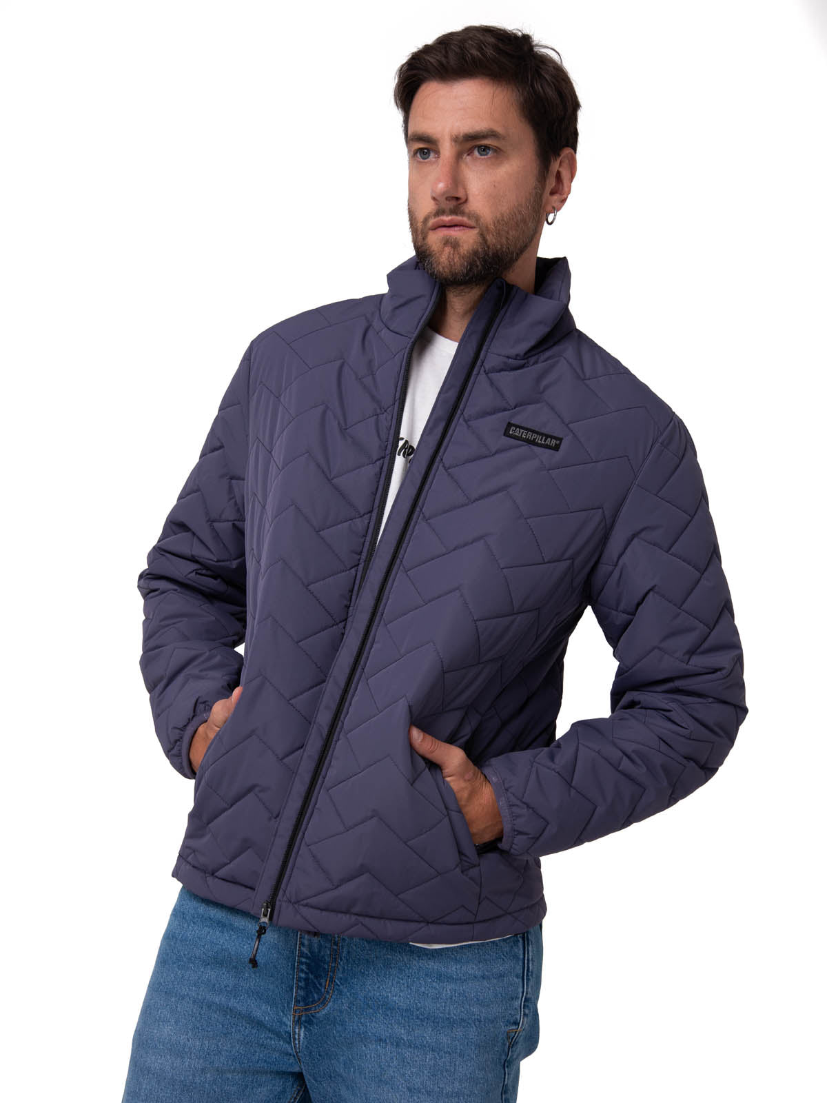Parka Manga Larga Hombre Mediumweight Insulated Azul Cat