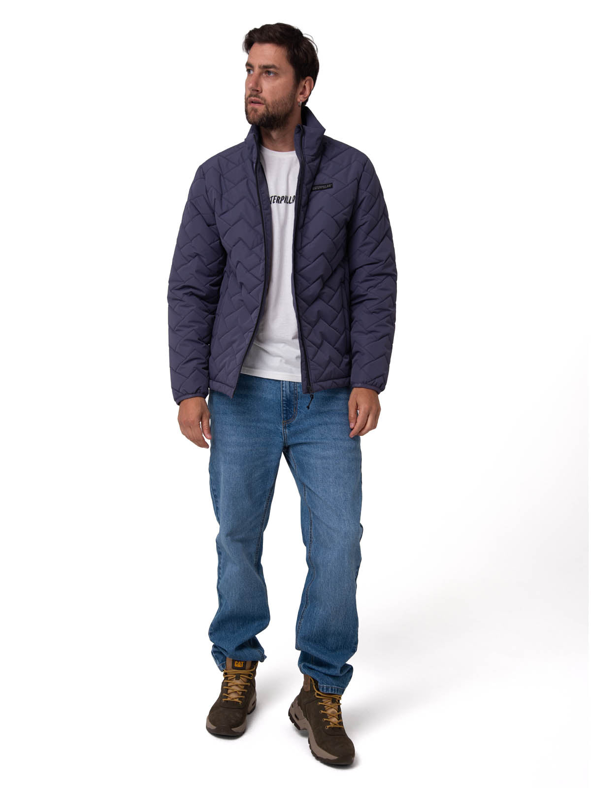 Parka Manga Larga Hombre Mediumweight Insulated Azul Cat