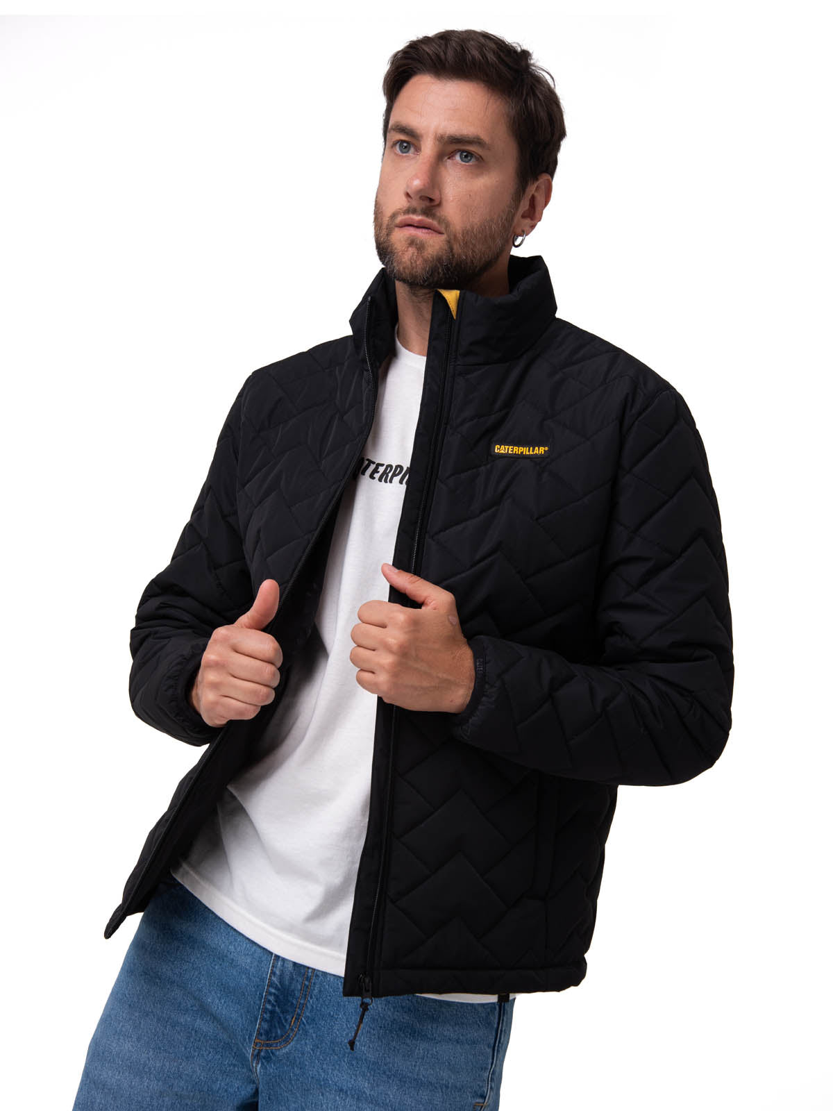 Parka Manga Larga Hombre Mediumweight Insulated Negro Cat