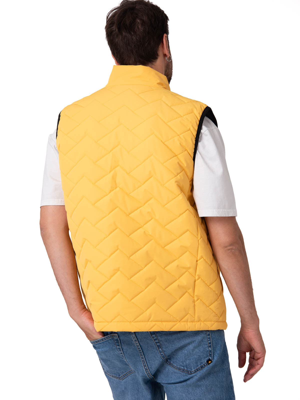 Parka Sin Mangas Hombre Mediumweight Insulated Amarillo Cat