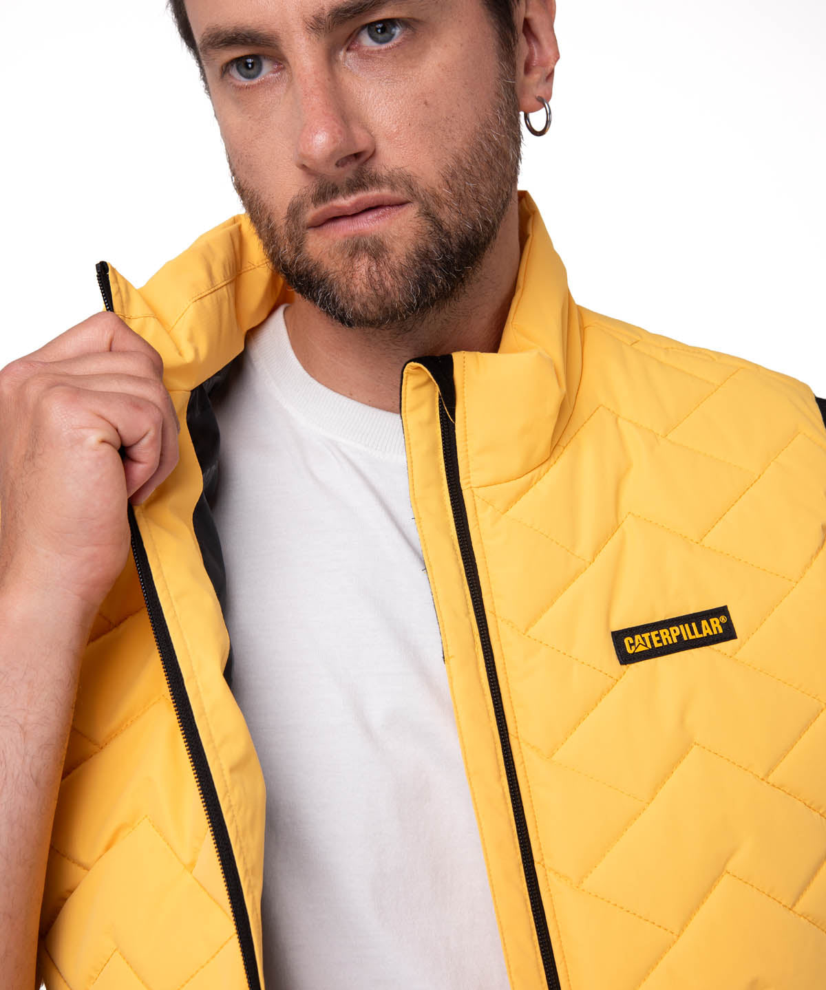 Parka Sin Mangas Hombre Mediumweight Insulated Amarillo Cat