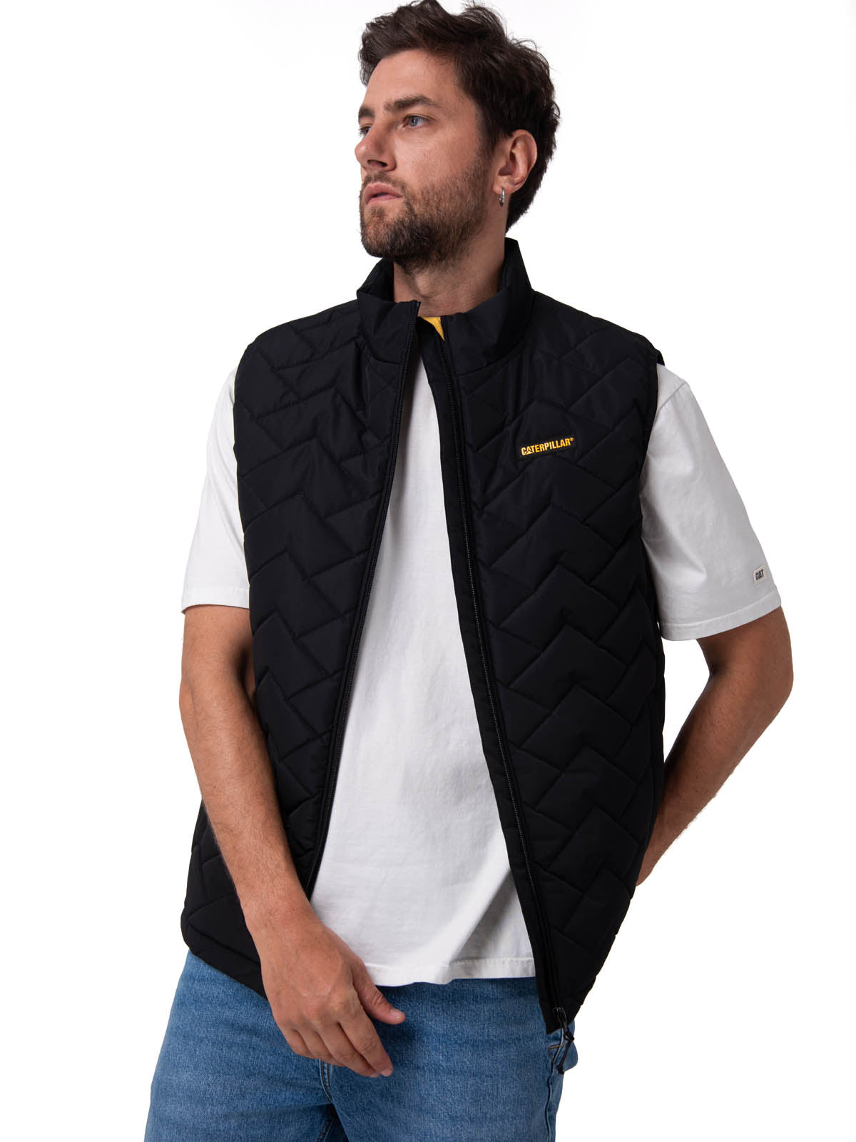 Parka Sin Mangas Hombre Mediumweight Insulated Negro Cat