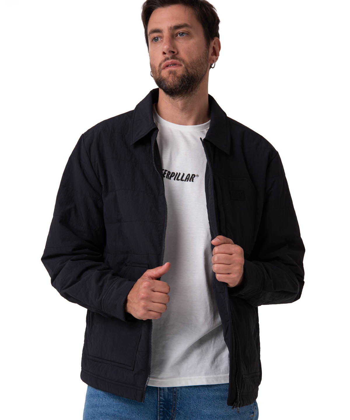 Chaqueta Manga Larga Hombre Work Jacket Negro Cat