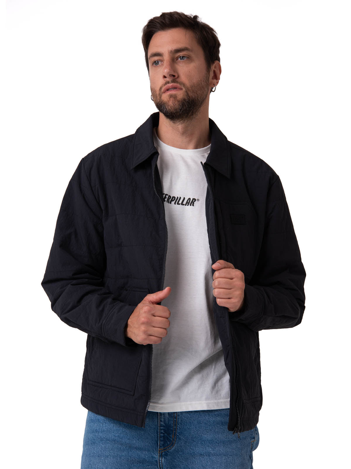 Chaqueta Manga Larga Hombre Work Jacket Negro Cat