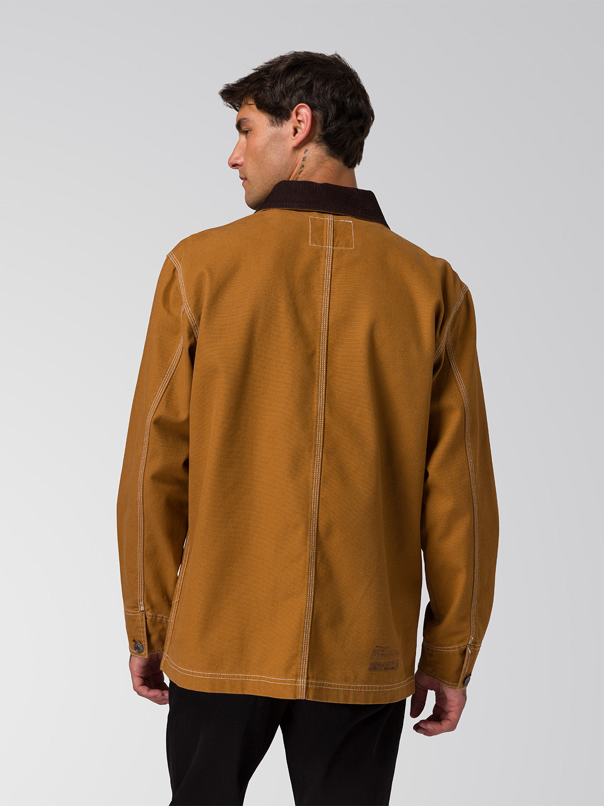 Chaqueta Manga Larga Hombre Canvas Chore Café Cat
