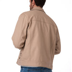 Chaqueta Manga Larga Hombre Canvas Flannel Beige Cat