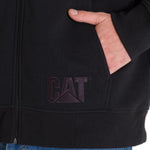 Poleron Casual Hombre FLEECE CAT LOGO FULL ZIP HOODIE NEGRO CAT