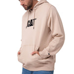 Polerón Con Gorro Hombre Logo Beige Cat