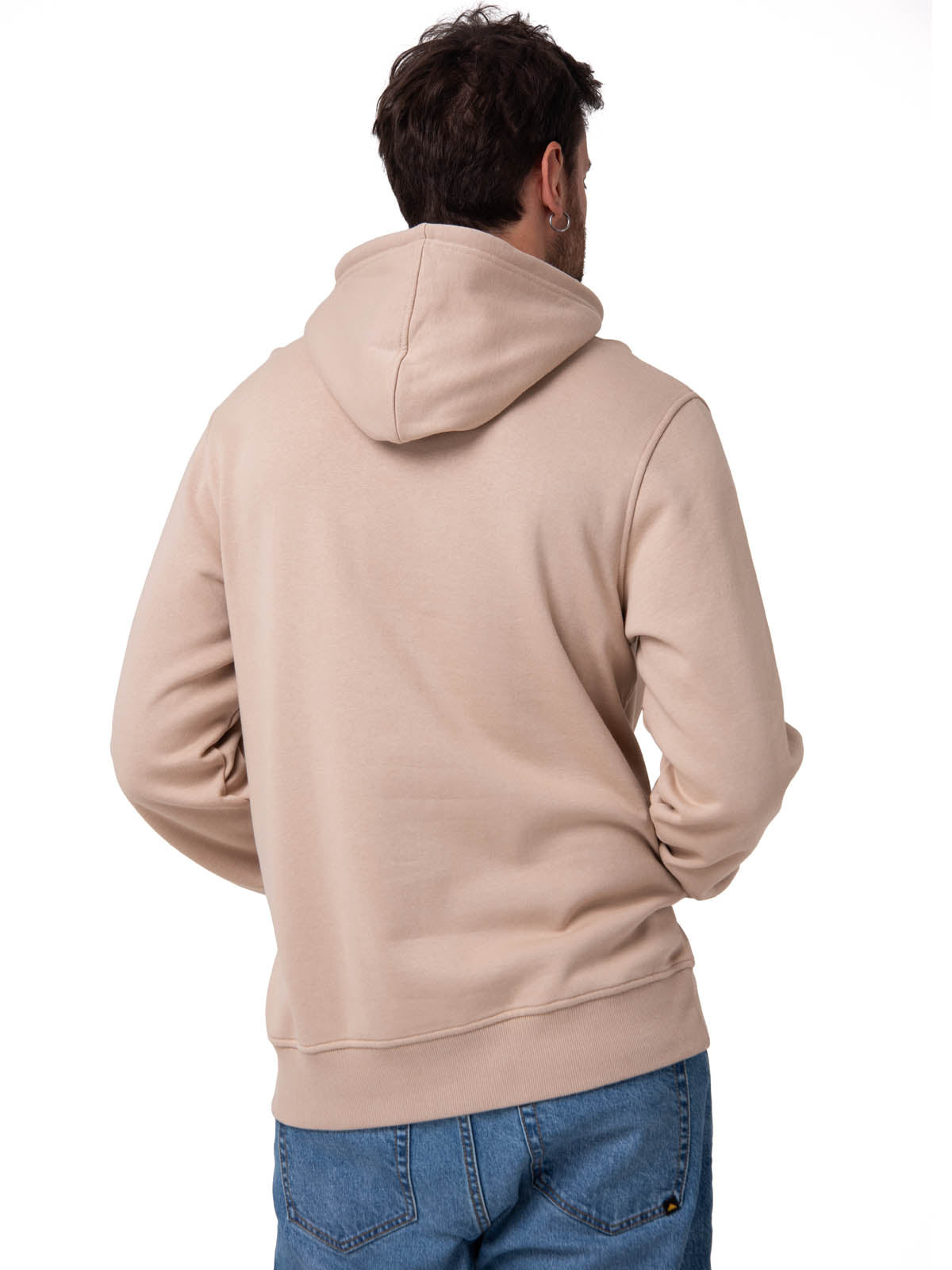 Polerón Con Gorro Hombre Logo Beige Cat