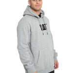 Poleron Casual Hombre Fleece Cat Logo Pullover Hoodie Gris Cat