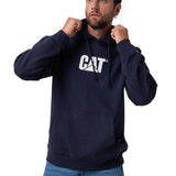 Polerón Con Gorro Hombre Cat Logo Azul Oscuro Cat