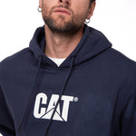 Polerón Con Gorro Hombre Cat Logo Azul Oscuro Cat