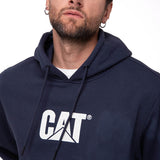 Polerón Con Gorro Hombre Cat Logo Azul Oscuro Cat