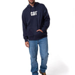 Polerón Con Gorro Hombre Cat Logo Azul Oscuro Cat