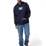 Polerón Con Gorro Hombre Cat Logo Azul Oscuro Cat