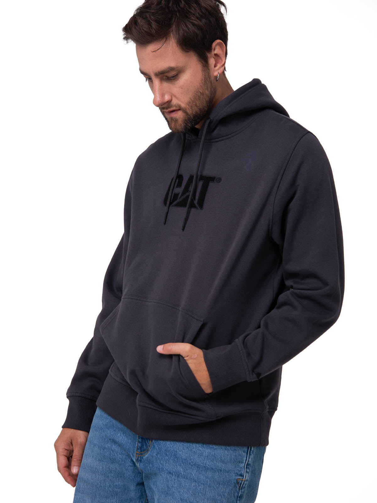 Polerón Con Gorro Hombre Cat Logo Negro Cat